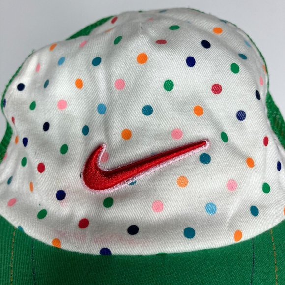 Nike Toddler Green Mesh Check Polka Dot Adjustable Hat - Picture 2 of 9